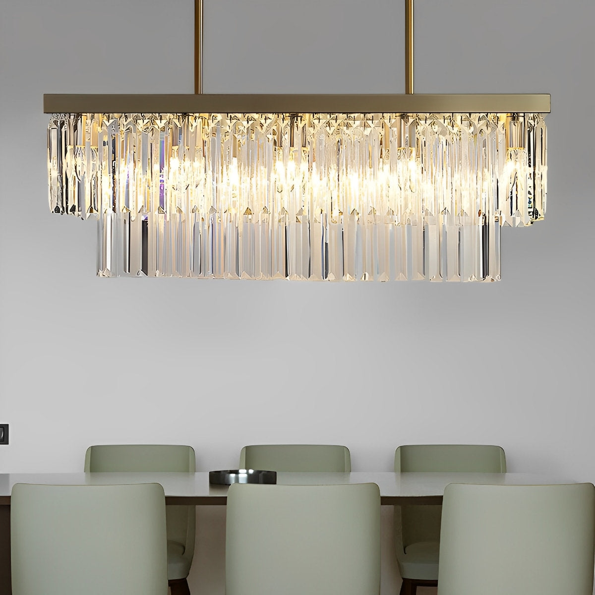Modern 3 Level Dimmable Crystal LED Chandelier
