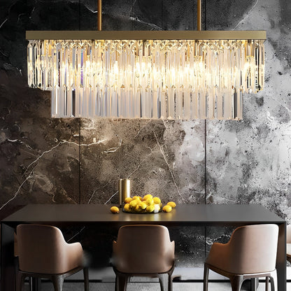 Modern 3 Level Dimmable Crystal LED Chandelier - Halri