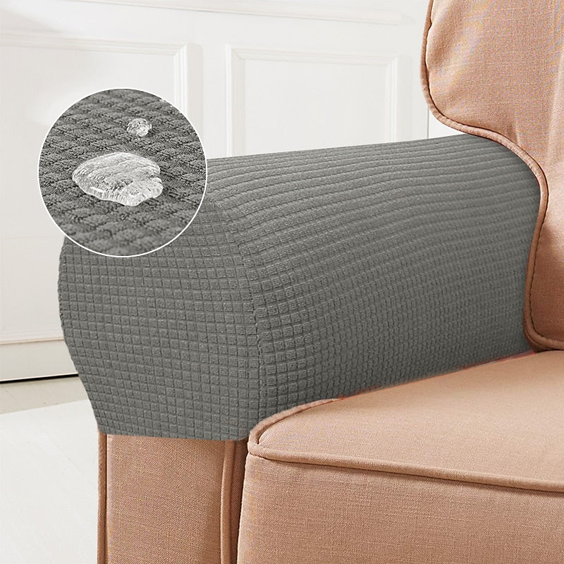 Housses extensibles pour accoudoirs de chaise - Lot de 2, rouges