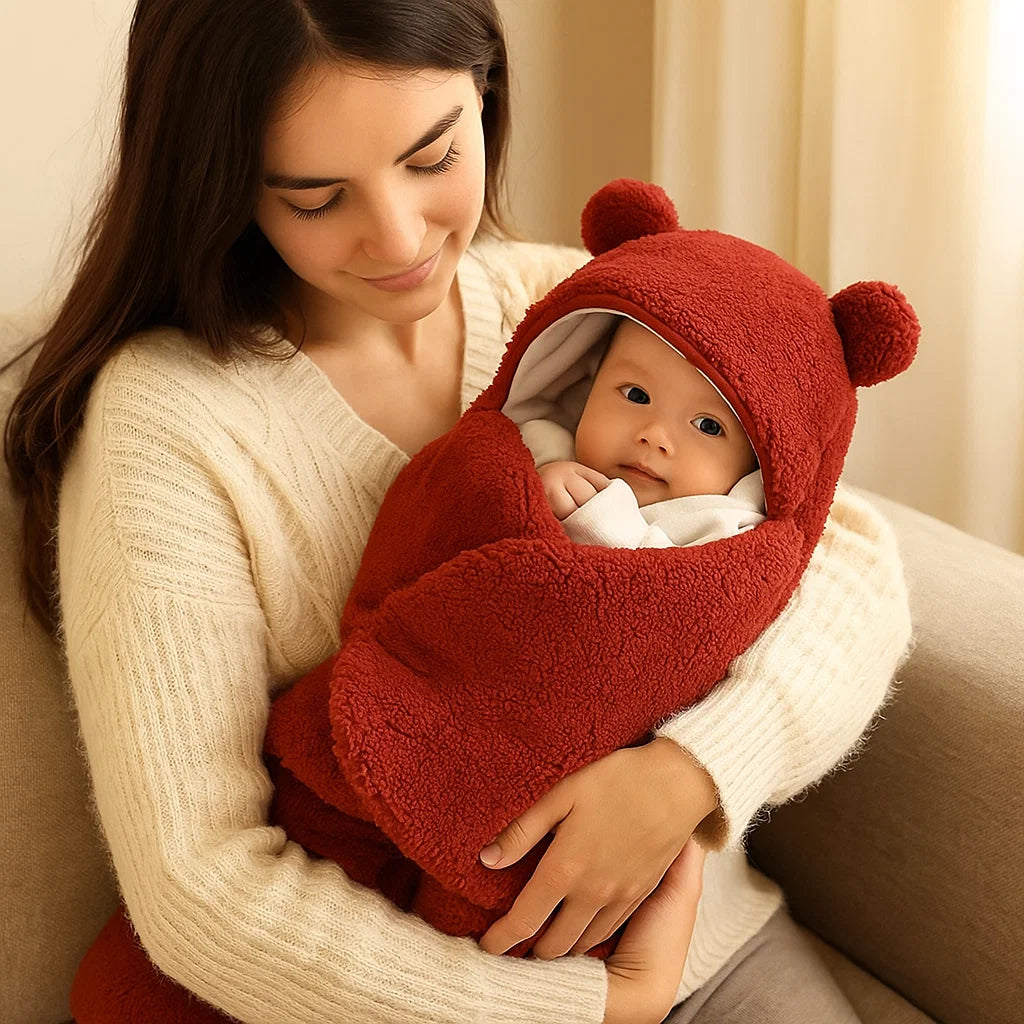 Adorable ensemble couverture et pyjama pour bébé ours
