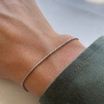 Joli ensemble de bracelets assortis pour couple, en chaîne corde