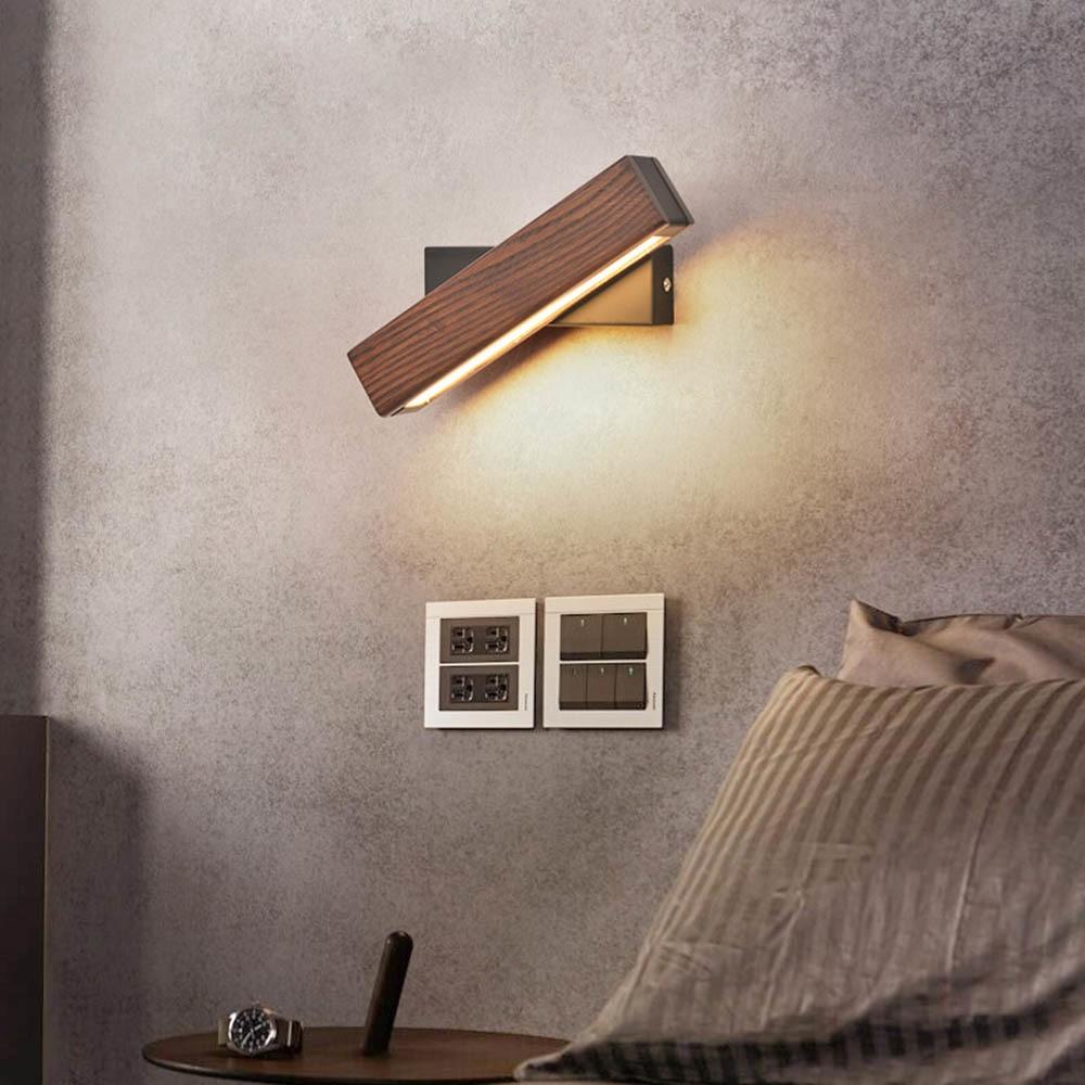 Applique murale LED en bois réglable