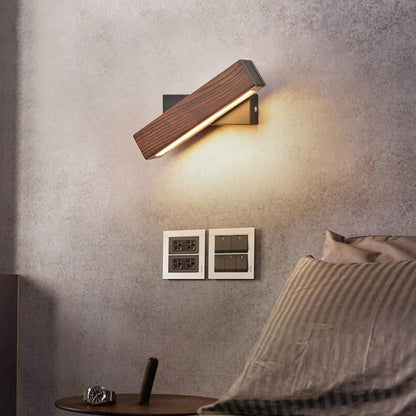 Applique murale LED en bois réglable
