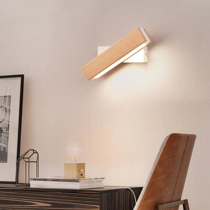 Applique murale LED en bois réglable