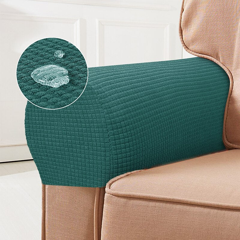 Housses extensibles pour accoudoirs de chaise - Lot de 2, rouges