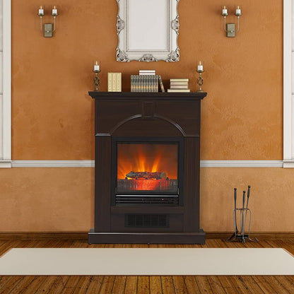 Realistic Electric Faux Fireplace Mantel 28