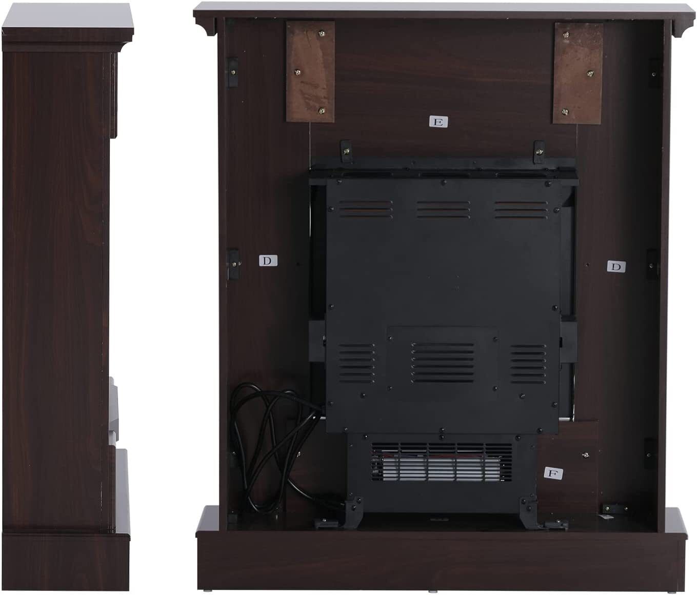 Realistic Electric Faux Fireplace Mantel 28