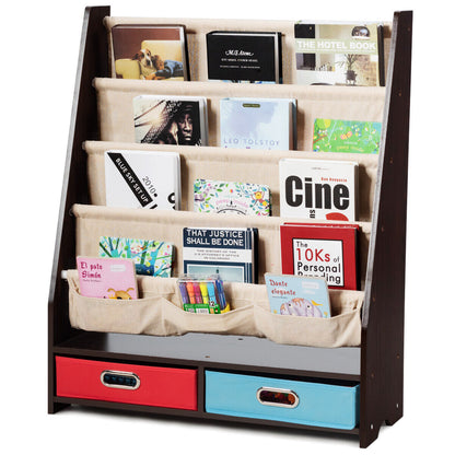 Childrens Storage Bookcase Toy Shelf Unit