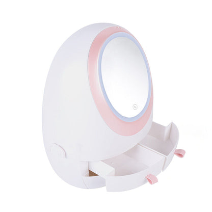 Travel Compact LED Makeup Mirror Organizer Case