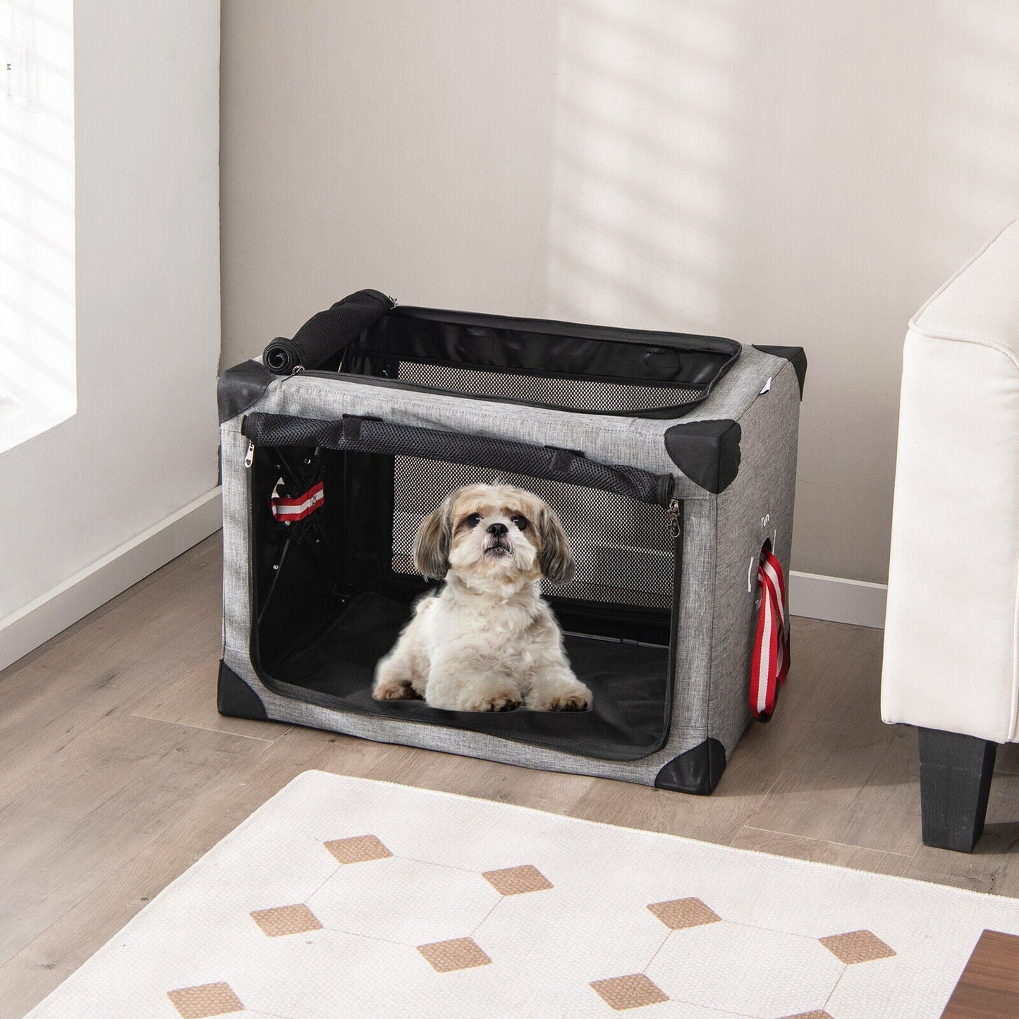 Sturdy Folding Extra Large Pet Carrier Crate