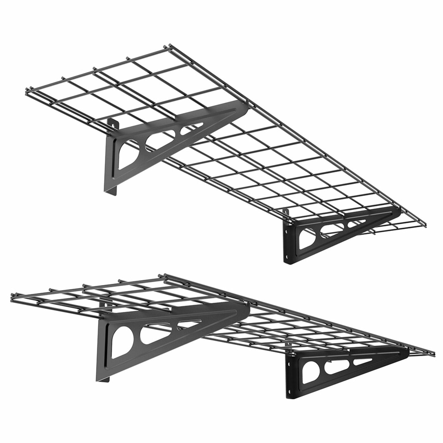 Heavy Duty Garage Wall Shelf Storage Rack 2 Piece