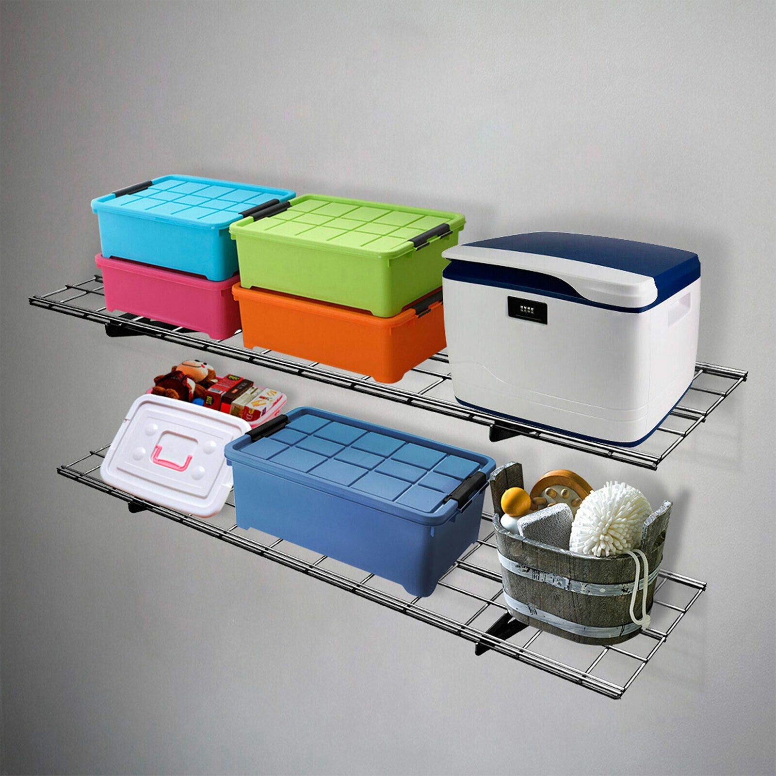 Heavy Duty Garage Wall Shelf Storage Rack 2 Piece - Halri