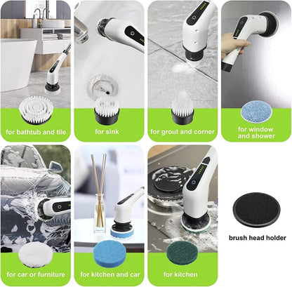 Rechargeable Spin Cleaning Brush with 7 Interchangeable Heads