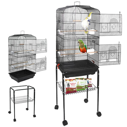 Portable Large Birdcage Parrot Stand