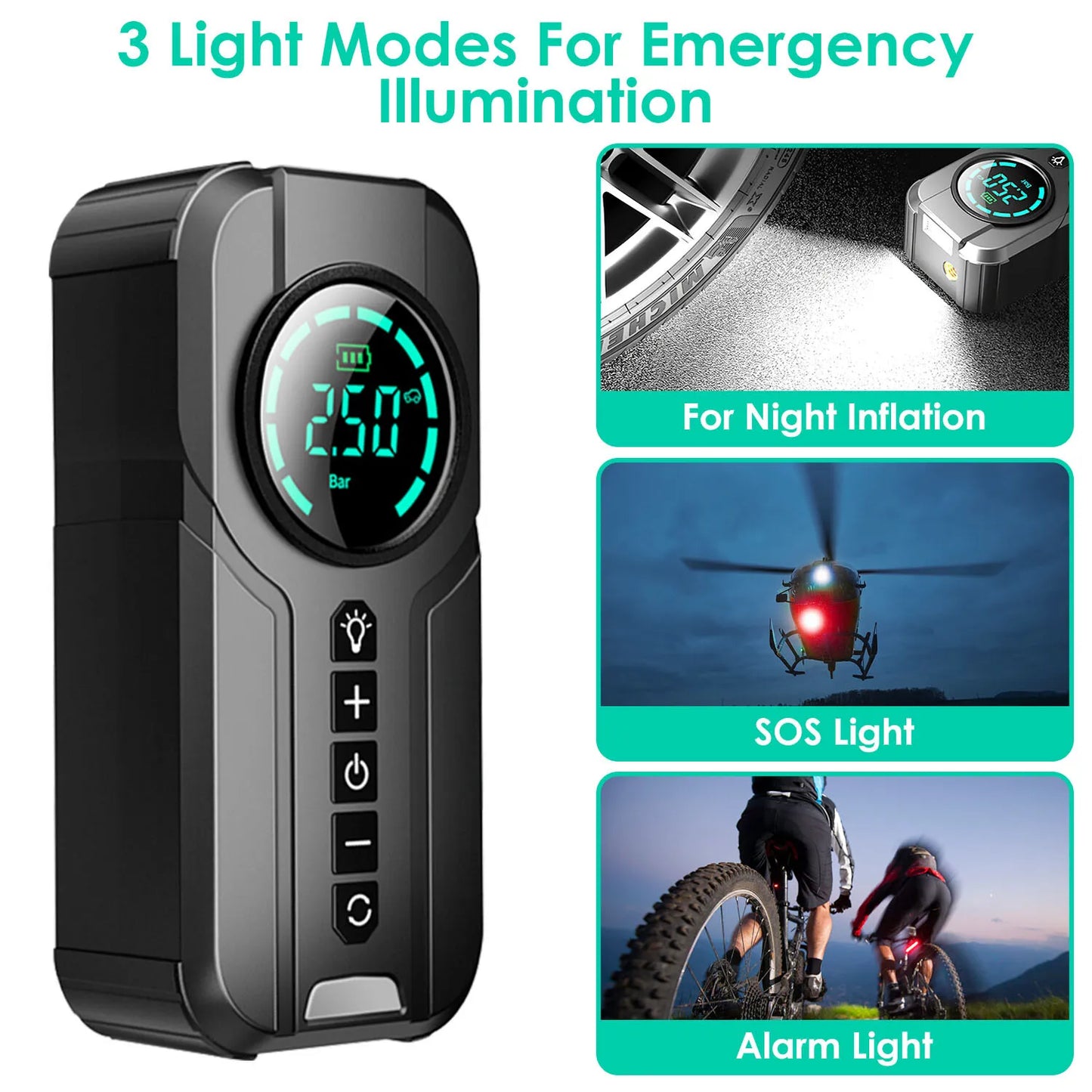 Compact Auto Tire Inflator Pump