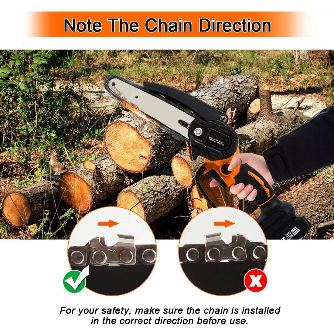 Portable Compact Battery Chainsaw