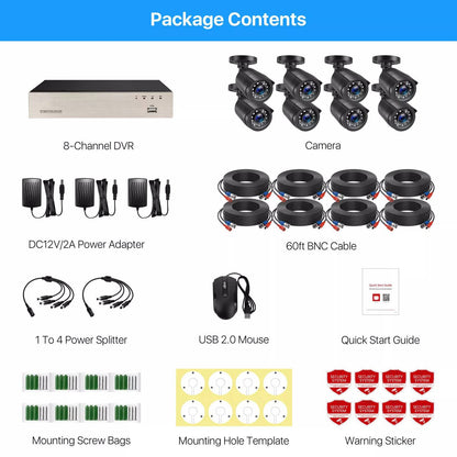 Wireless Home Surveillance Camera System with Night Vision