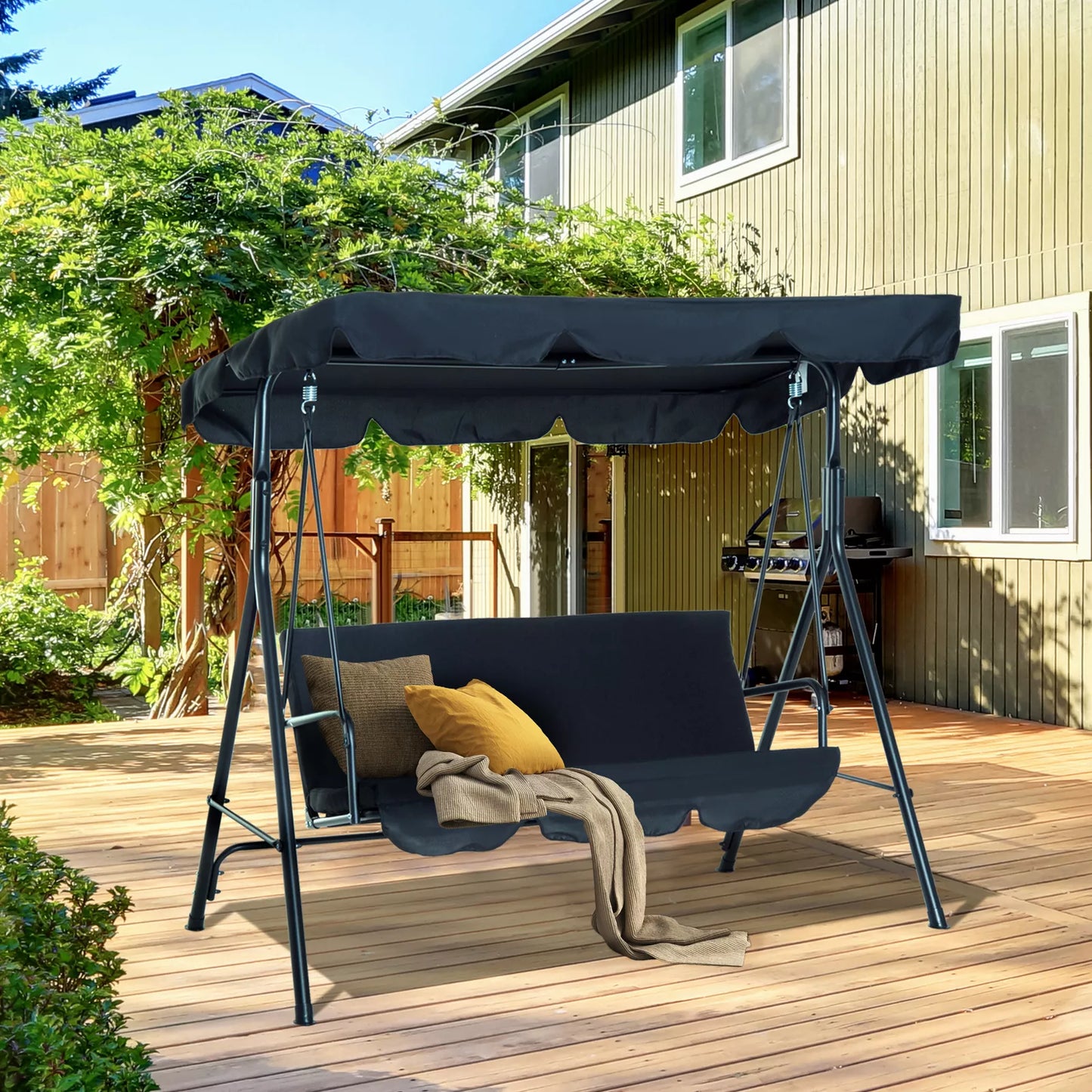 Comfortable Patio Swing With Frame