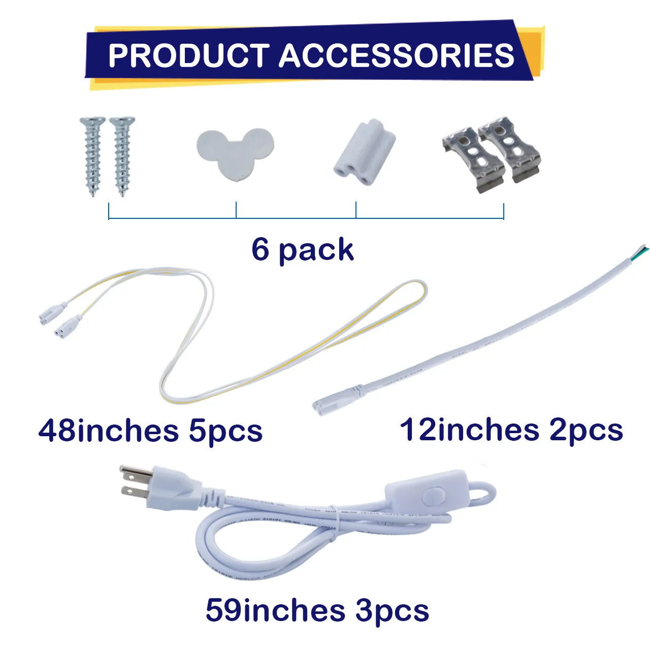 Bright 4FT 6 Pack LED Office Lighting