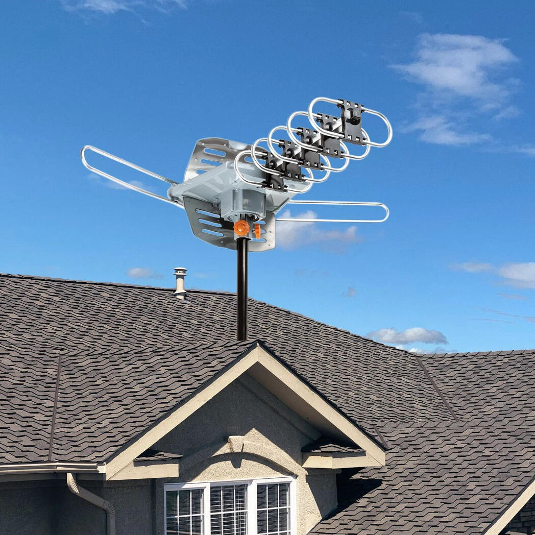 Strong Signal Outdoor HDTV Antenna with 360 Degree Rotation