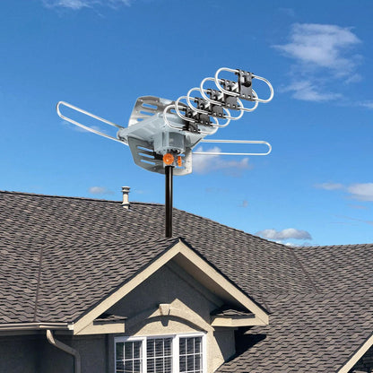 Strong Signal Outdoor HDTV Antenna with 360 Degree Rotation