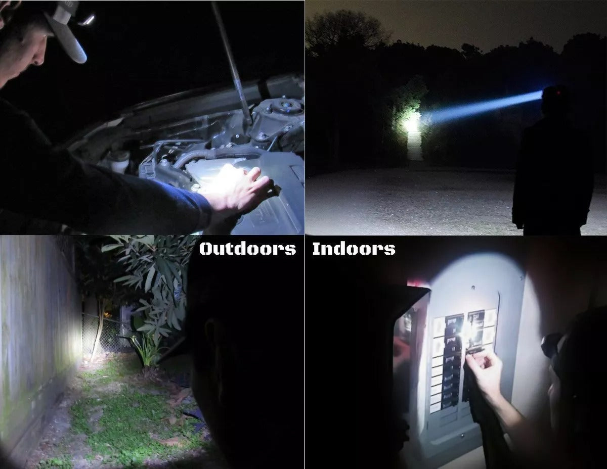 Battery Powered LED Flashlight Headlamp