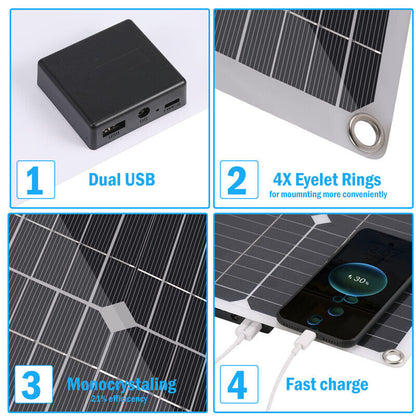 Complete 6000W Home Solar Power System 110V Grid Tie Kit