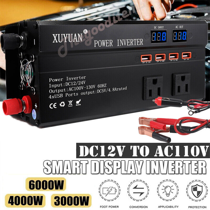 Complete 6000W Home Solar Power System 110V Grid Tie Kit