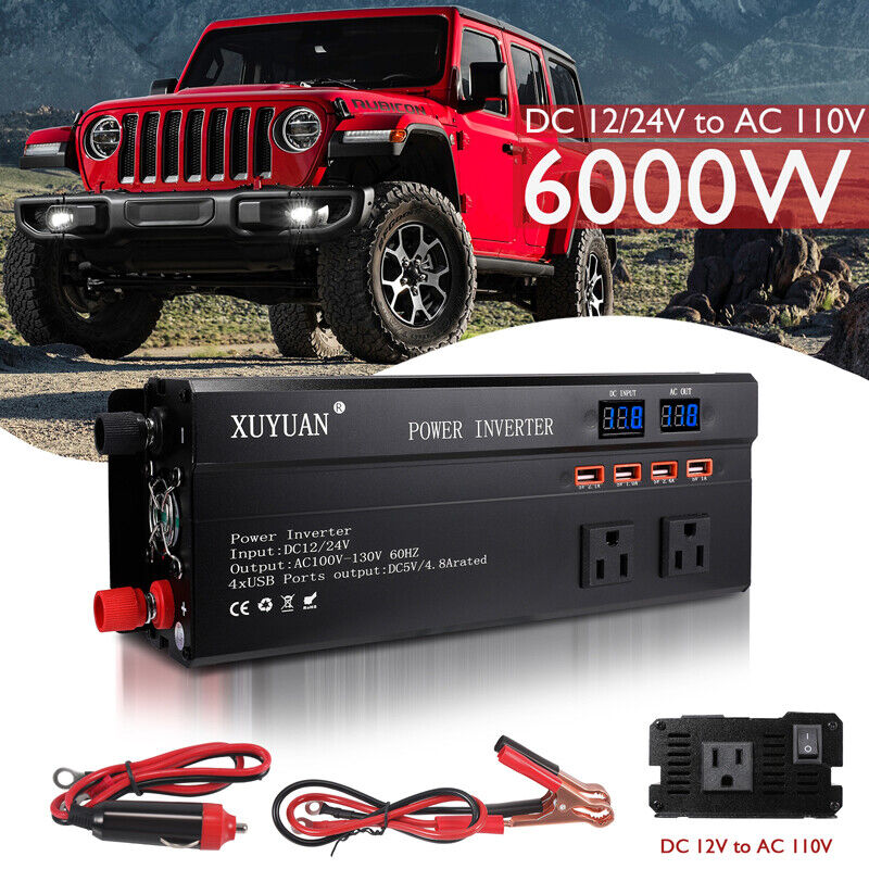 Complete 6000W Home Solar Power System 110V Grid Tie Kit