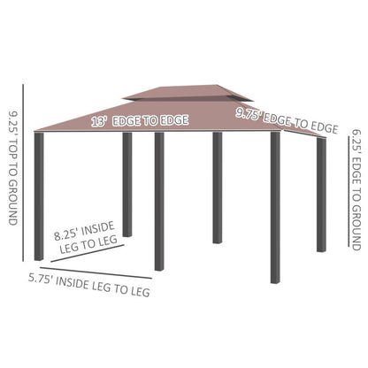 Large 2 Tier Metal Gazebo Patio Party Tent Shade