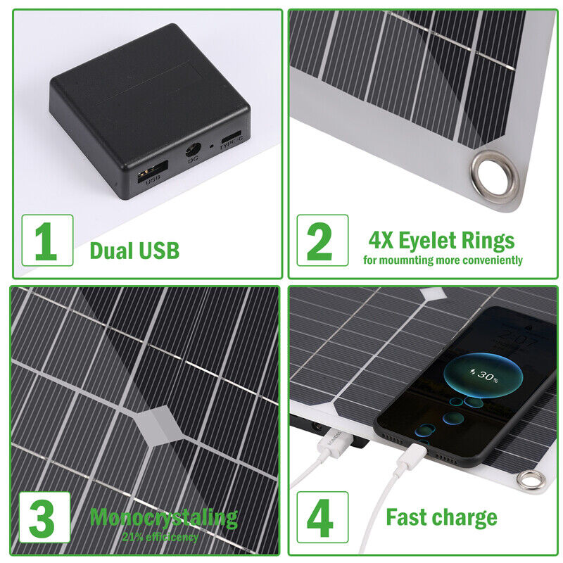Complete 6000W Home Solar Power System 110V Grid Tie Kit