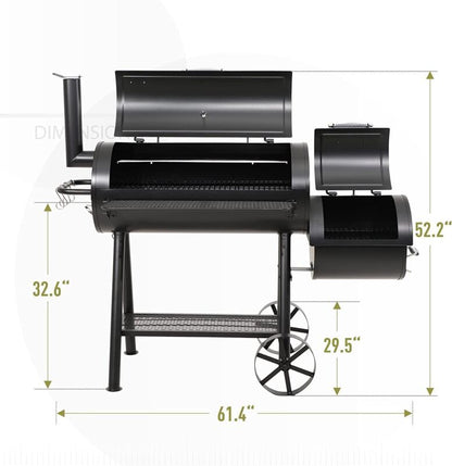 Big Steel BBQ Smoker Grill Outdoor Heavy Duty