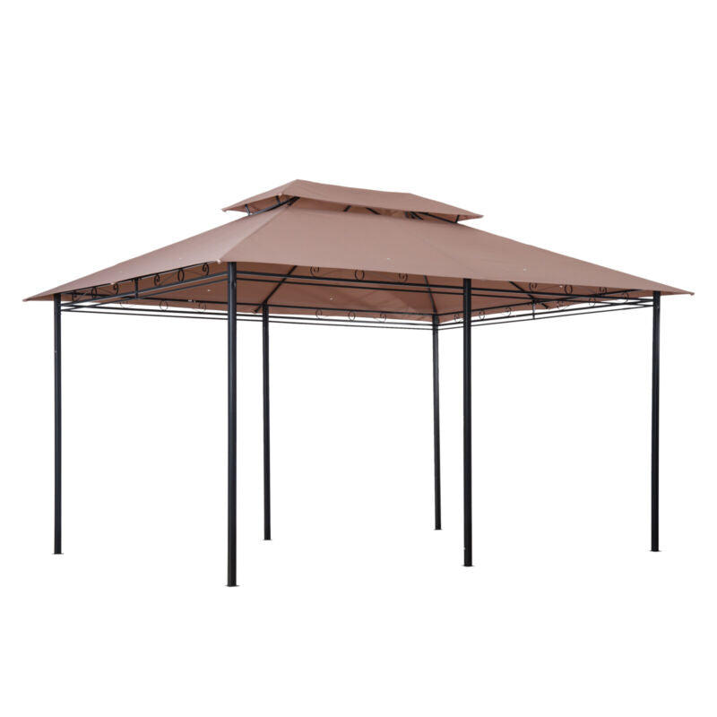 Large 2 Tier Metal Gazebo Patio Party Tent Shade
