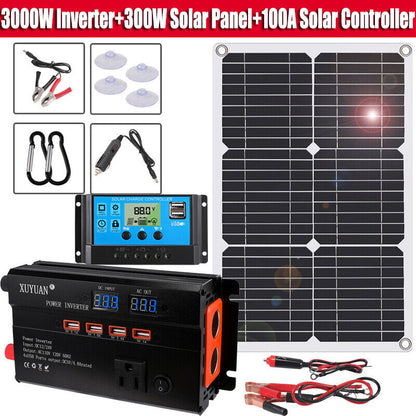 Complete 6000W Home Solar Power System 110V Grid Tie Kit