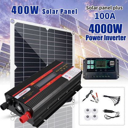 Complete 6000W Home Solar Power System 110V Grid Tie Kit