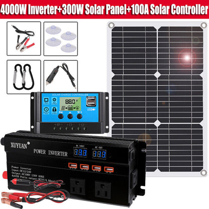 Complete 6000W Home Solar Power System 110V Grid Tie Kit