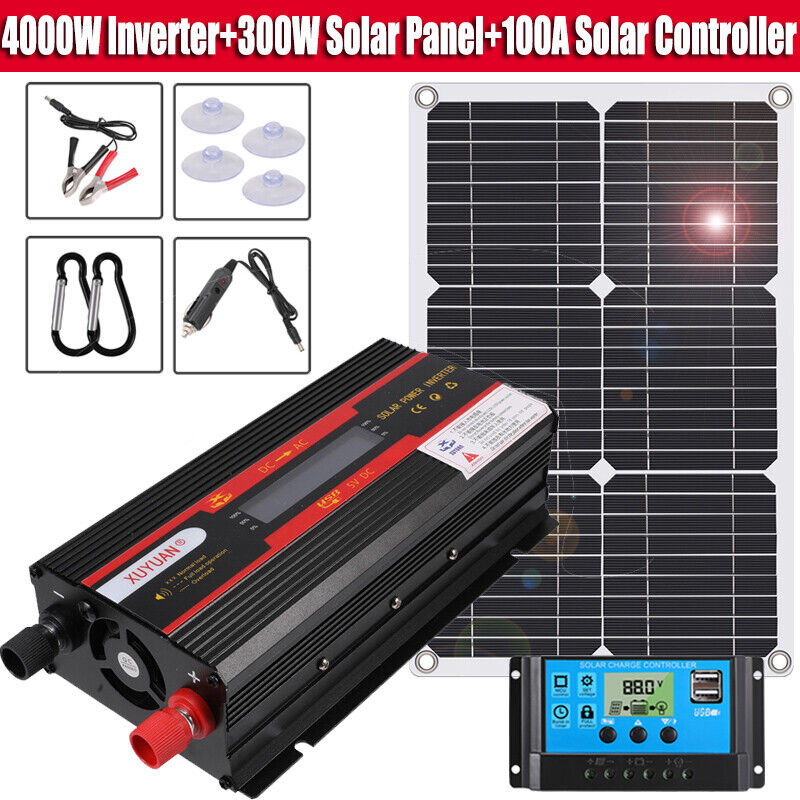 Complete 6000W Home Solar Power System 110V Grid Tie Kit