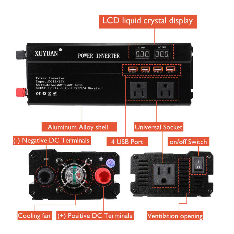 Complete 6000W Home Solar Power System 110V Grid Tie Kit