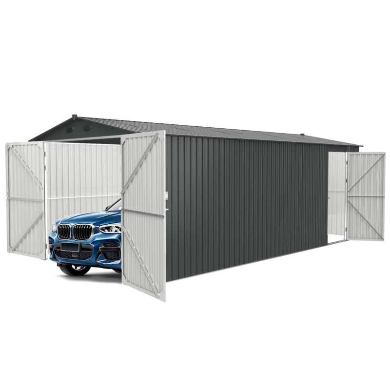 Durable Metal Outdoor Storage Shed 20x10 Feet Large Garage