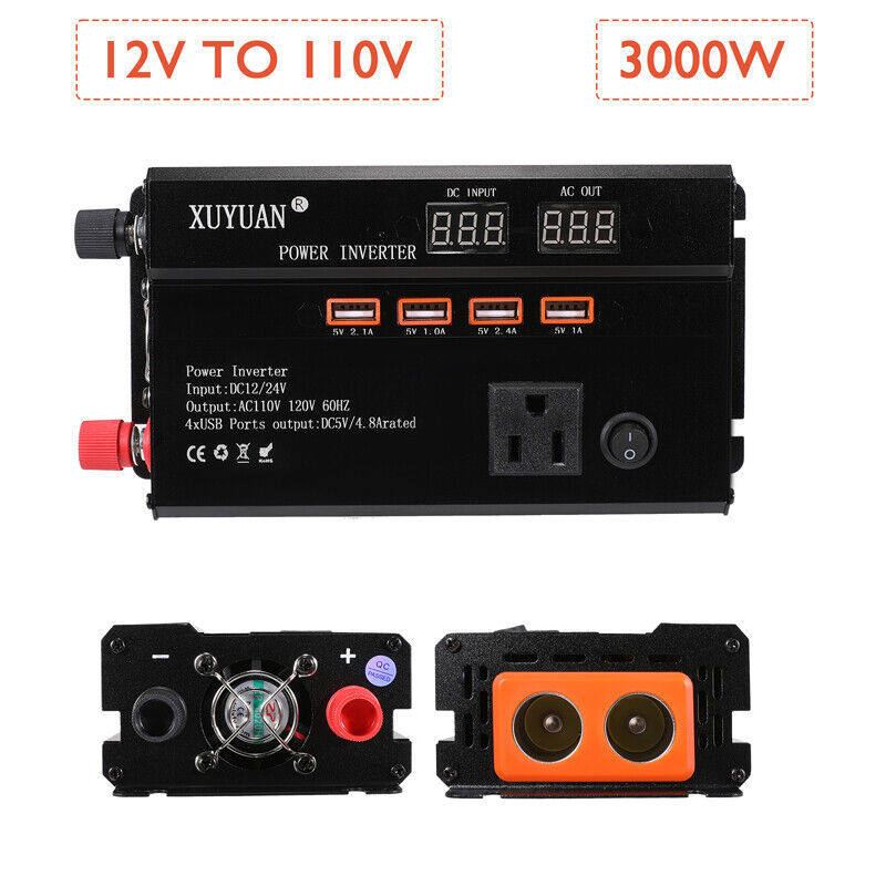 Complete 6000W Home Solar Power System 110V Grid Tie Kit
