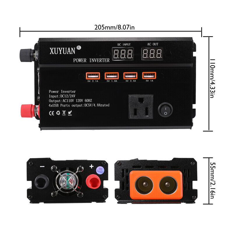 Complete 6000W Home Solar Power System 110V Grid Tie Kit