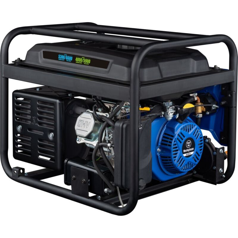 Powerful 6600W Portable Gas Generator with Remote Start