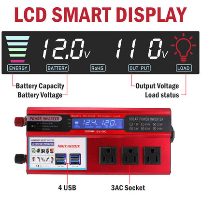 Complete 6000W Home Solar Power System 110V Grid Tie Kit
