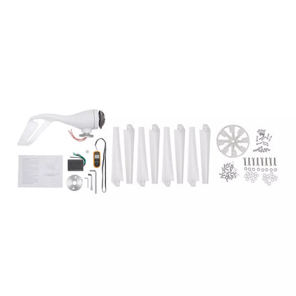 Quiet Home Wind Power Generator 8 Blade Turbine System