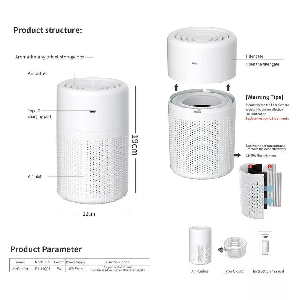Compact Home Air Cleaner