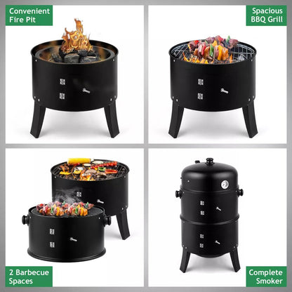 Outdoor Heavy Duty Coal BBQ Smoker Grill