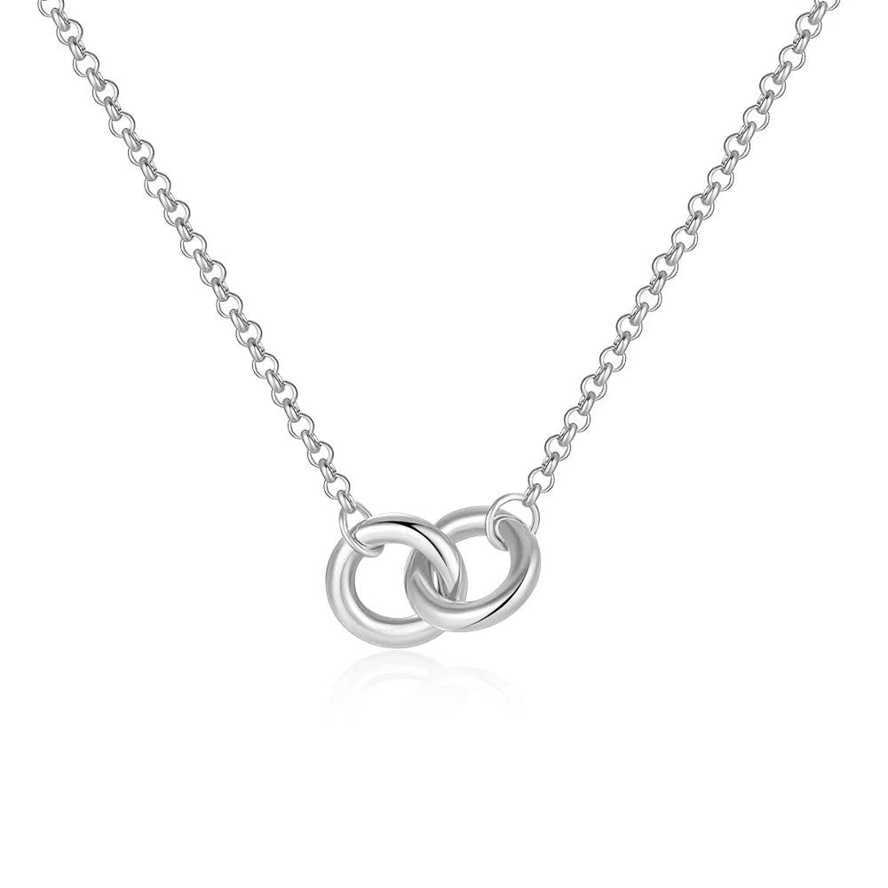 Collier délicat en argent sterling avec chaîne infini