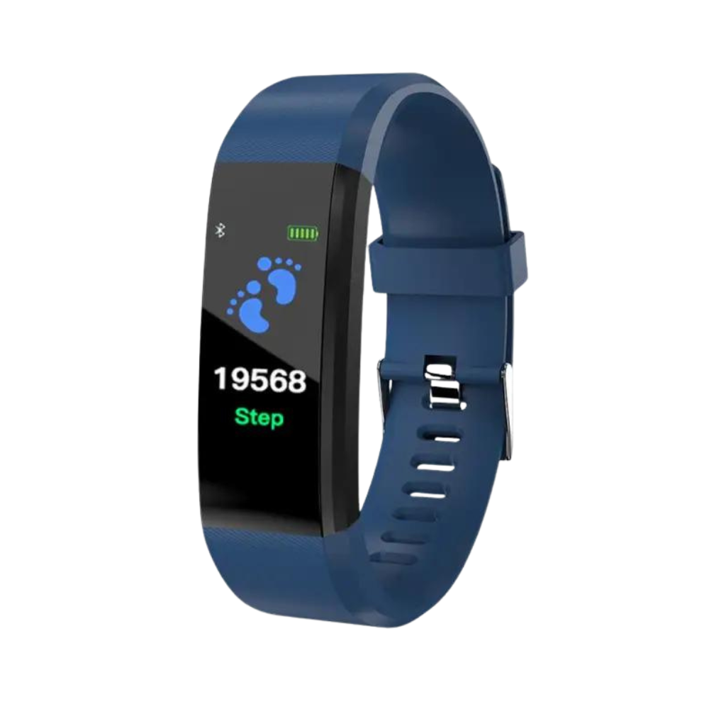 Montre connectée élégante pour seniors, avec moniteur de fréquence cardiaque 