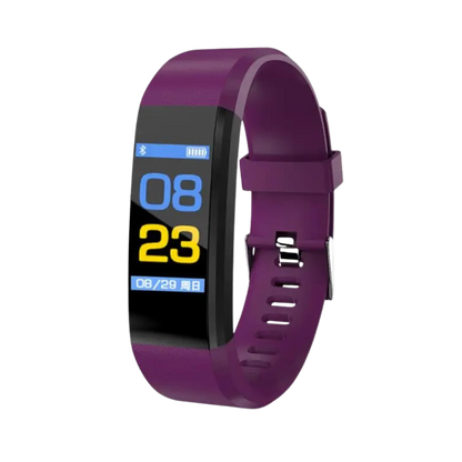 Montre connectée élégante pour seniors, avec moniteur de fréquence cardiaque 