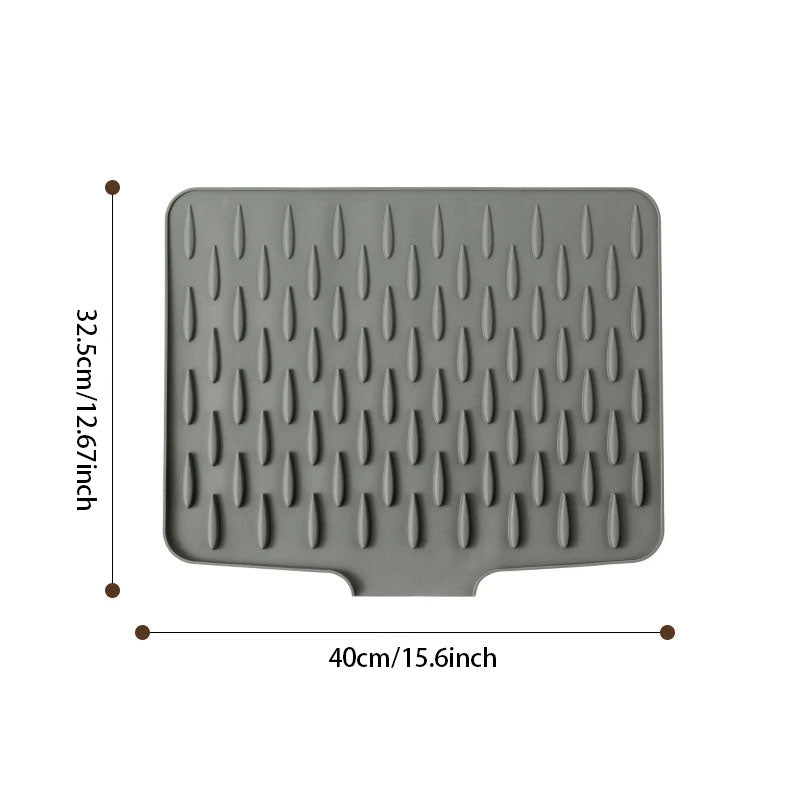 Tapis égouttoir à vaisselle en silicone à séchage rapide